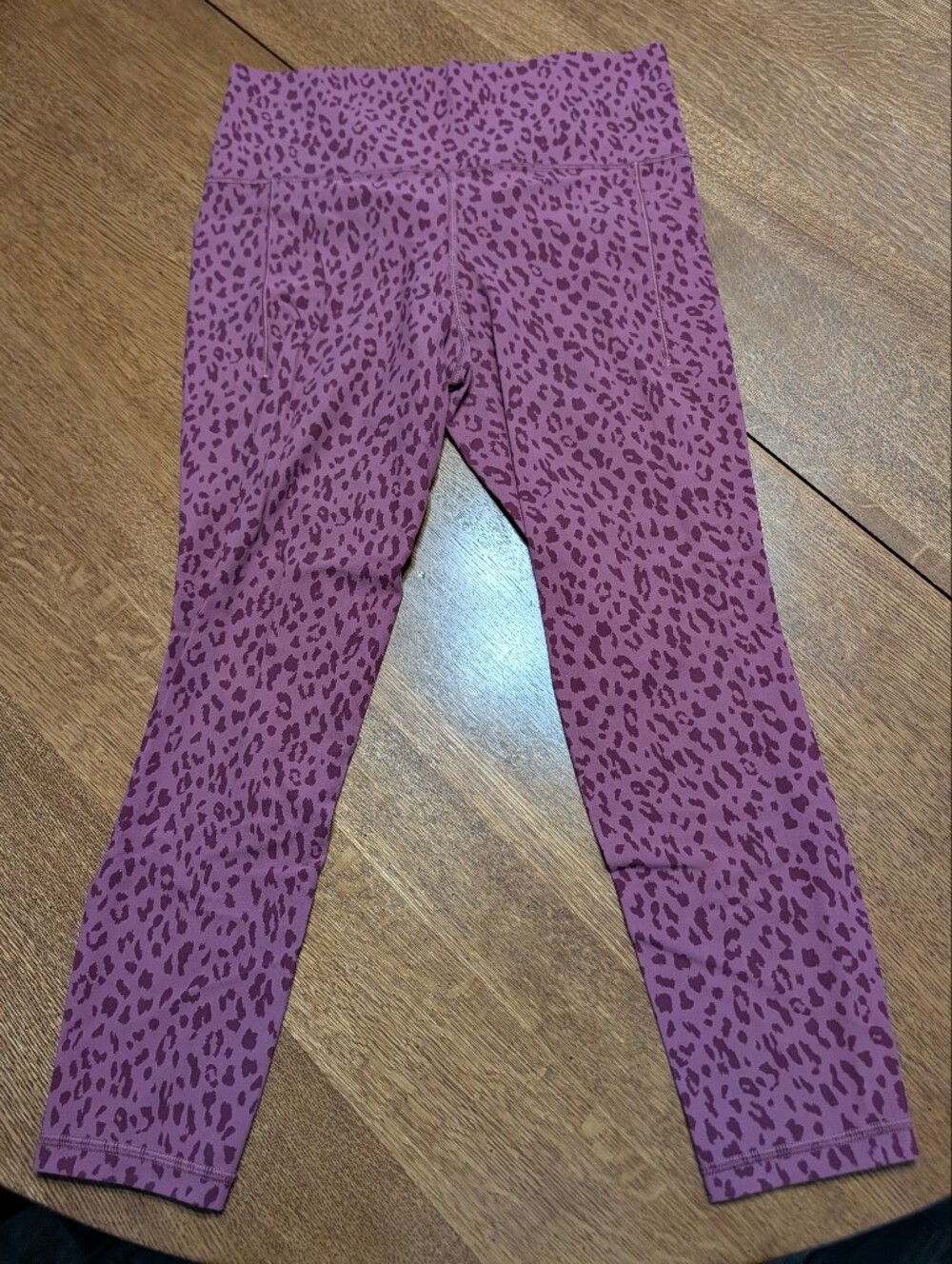 Athleta Pink Leopard Print Salutation Leggings